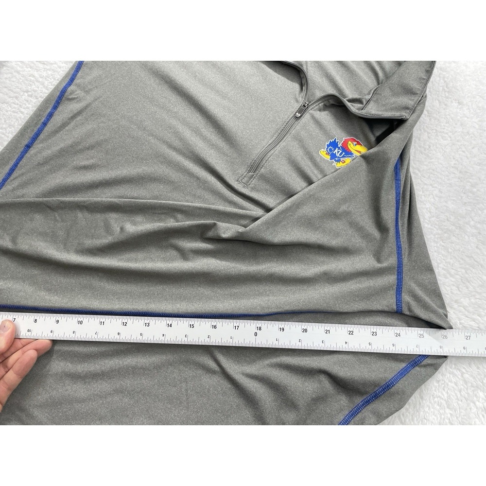 Columbia Golf Kansas Jayhawks 1/4 Zip Pullover Gray Men's Large College - Picture 6 of 8